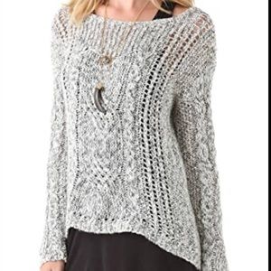 Free People Gray Knit Sweater